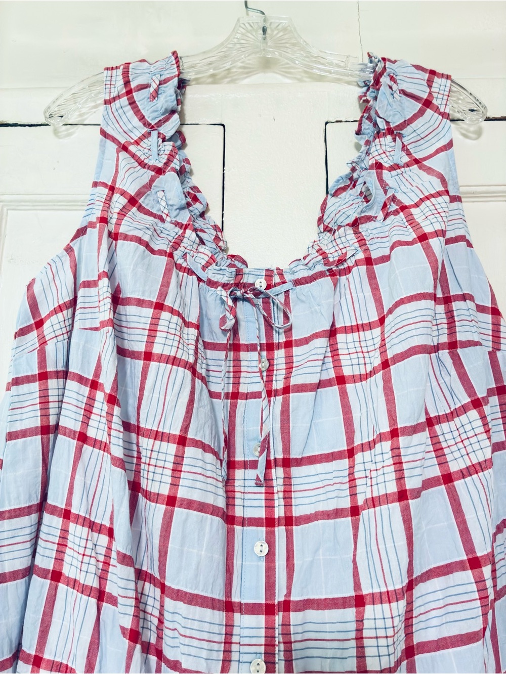 Universal Thread Women's Mini Swing Shift Dress Blue Plaid Size XXL New With Tag - Picture 2 of 7